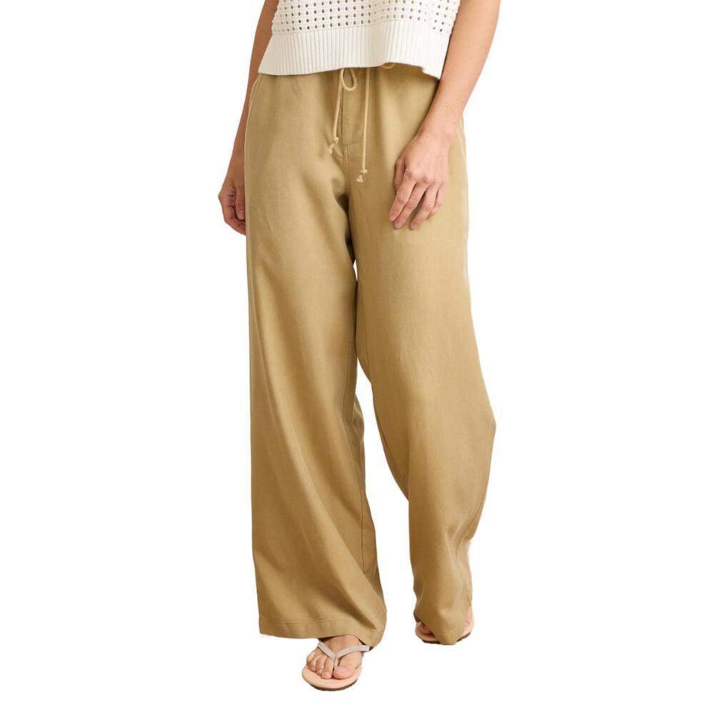 NEW NOT MONDAY women's brynn tie front pant in tan